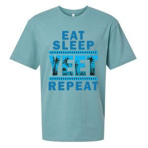 Eat Sleep Yeet Repeat Sueded Cloud Jersey T-Shirt