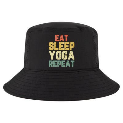 Eat Sleep Yoga Repeat Teacher Spiritual Vintage Funny Gift Cool Comfort Performance Bucket Hat