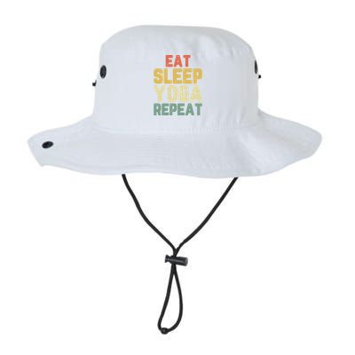 Eat Sleep Yoga Repeat Teacher Spiritual Vintage Funny Gift Legacy Cool Fit Booney Bucket Hat