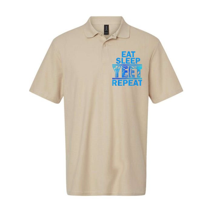 Eat Sleep Yeet Repeat Vintage Yeet Softstyle Adult Sport Polo