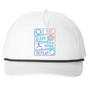 Eat Sleep Yoga Repeat Funny Meditation Meaningful Gift Snapback Five-Panel Rope Hat