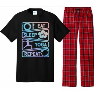 Eat Sleep Yoga Repeat Funny Meditation Meaningful Gift Pajama Set