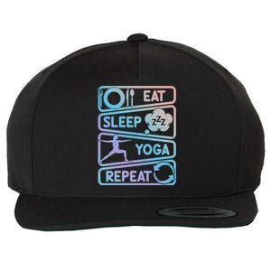 Eat Sleep Yoga Repeat Funny Meditation Meaningful Gift Wool Snapback Cap