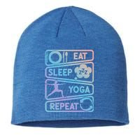 Eat Sleep Yoga Repeat Funny Meditation Meaningful Gift Sustainable Beanie