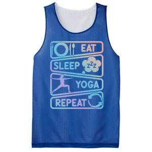 Eat Sleep Yoga Repeat Funny Meditation Meaningful Gift Mesh Reversible Basketball Jersey Tank