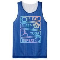 Eat Sleep Yoga Repeat Funny Meditation Meaningful Gift Mesh Reversible Basketball Jersey Tank