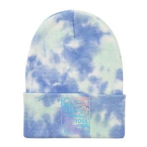 Eat Sleep Yoga Repeat Funny Meditation Meaningful Gift Tie Dye 12in Knit Beanie