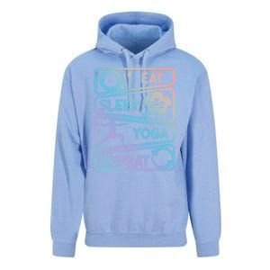 Eat Sleep Yoga Repeat Funny Meditation Meaningful Gift Unisex Surf Hoodie