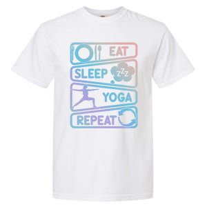 Eat Sleep Yoga Repeat Funny Meditation Meaningful Gift Garment-Dyed Heavyweight T-Shirt