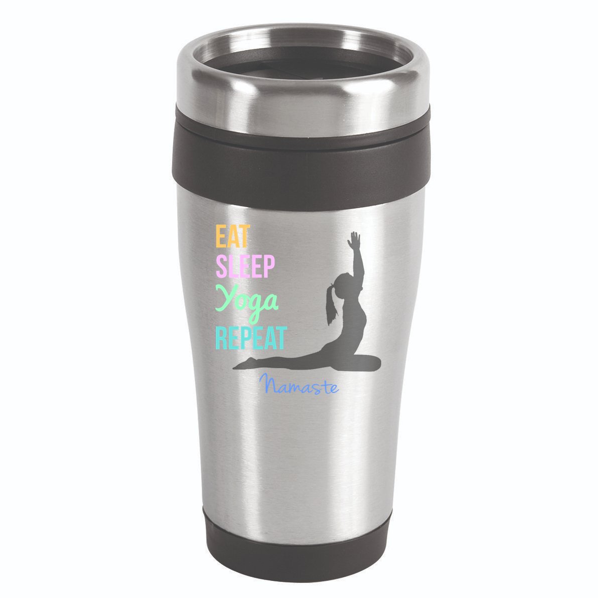 Eat Sleep Yoga Repeat Trendy Yoga Instructor Gift Cute Gift 16oz Travel Tumbler