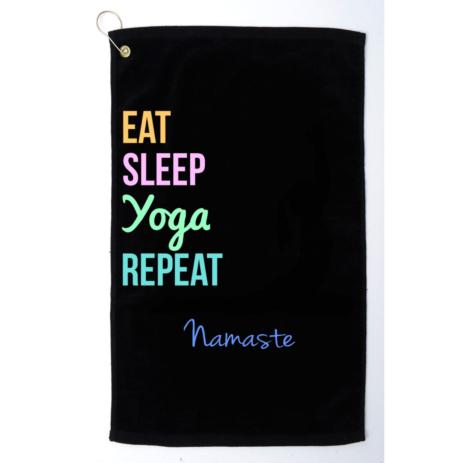 Eat Sleep Yoga Repeat Trendy Yoga Instructor Gift Cute Gift Golf Towel