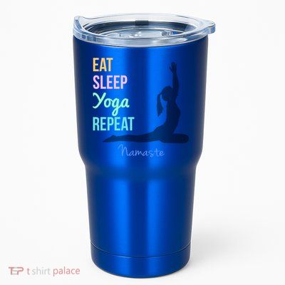 Eat Sleep Yoga Repeat Trendy Yoga Instructor Gift Cute Gift Tumbler