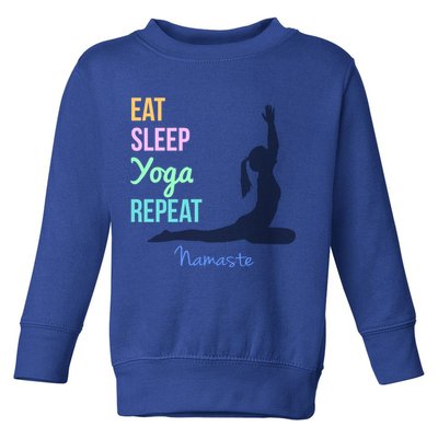 Eat Sleep Yoga Repeat Trendy Yoga Instructor Gift Cute Gift Toddler Sweatshirt