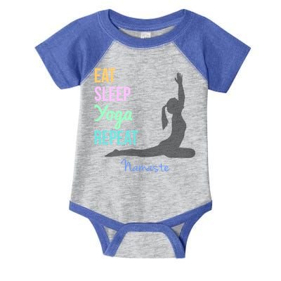 Eat Sleep Yoga Repeat Trendy Yoga Instructor Gift Cute Gift Infant Baby Jersey Bodysuit