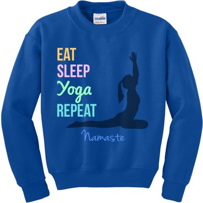 Eat Sleep Yoga Repeat Trendy Yoga Instructor Gift Cute Gift Kids Sweatshirt