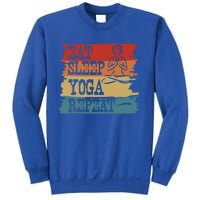 Eat Sleep Yoga Repeat Retro Vintage Yoga Lovers Cool Gift Sweatshirt