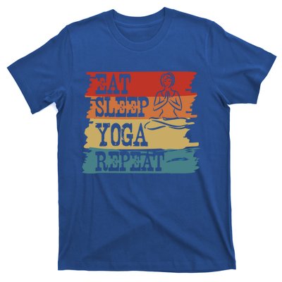 Eat Sleep Yoga Repeat Retro Vintage Yoga Lovers Cool Gift T-Shirt