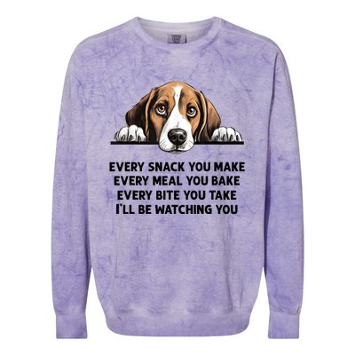 Every Snack You Make Every Meal You Bake Funny Beagle Colorblast Crewneck Sweatshirt