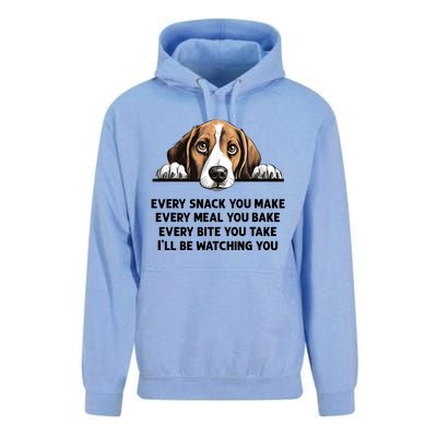 Every Snack You Make Every Meal You Bake Funny Beagle Unisex Surf Hoodie