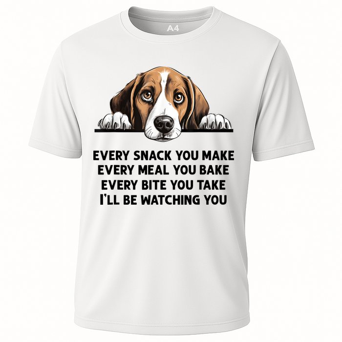 Every Snack You Make Every Meal You Bake Funny Beagle Cooling Performance Crew T-Shirt