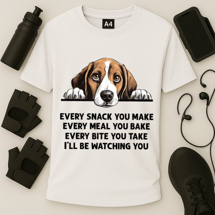 Every Snack You Make Every Meal You Bake Funny Beagle Cooling Performance Crew T-Shirt