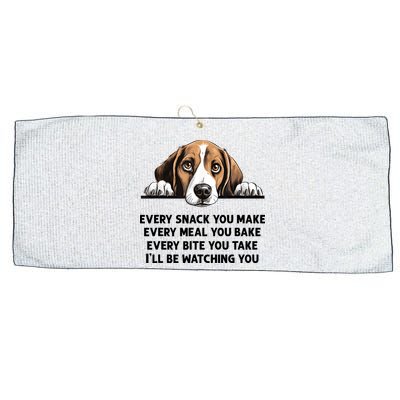 Every Snack You Make Every Meal You Bake Funny Beagle Large Microfiber Waffle Golf Towel