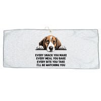 Every Snack You Make Every Meal You Bake Funny Beagle Large Microfiber Waffle Golf Towel