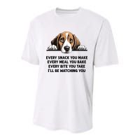 Every Snack You Make Every Meal You Bake Funny Beagle Youth Performance Sprint T-Shirt