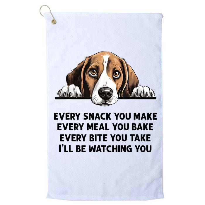 Every Snack You Make Every Meal You Bake Funny Beagle Golf Towel
