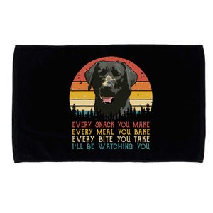 Every Snack You Make Dog Black Labrador Retriever Microfiber Hand Towel