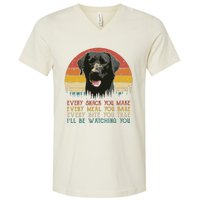 Every Snack You Make Dog Black Labrador Retriever V-Neck T-Shirt