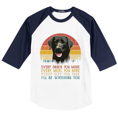 Every Snack You Make Dog Black Labrador Retriever Baseball Sleeve Shirt