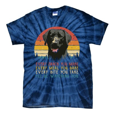 Every Snack You Make Dog Black Labrador Retriever Tie-Dye T-Shirt