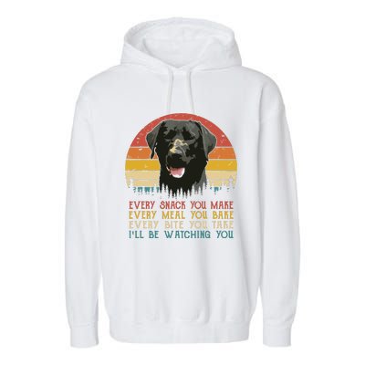 Every Snack You Make Dog Black Labrador Retriever Garment-Dyed Fleece Hoodie