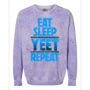 Eat Sleep Yeet Repeat Colorblast Crewneck Sweatshirt