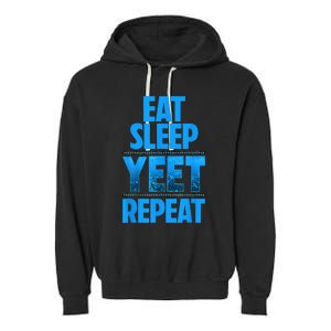 Eat Sleep Yeet Repeat Garment-Dyed Fleece Hoodie