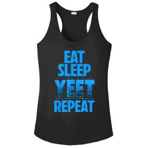 Eat Sleep Yeet Repeat Ladies PosiCharge Competitor Racerback Tank