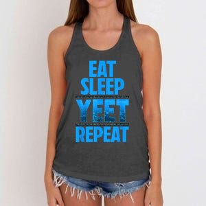 Eat Sleep Yeet Repeat Women's Knotted Racerback Tank