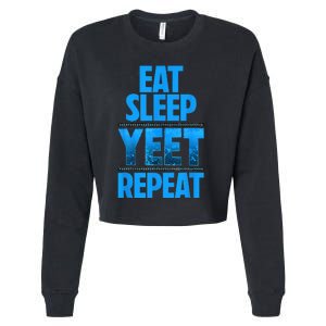 Eat Sleep Yeet Repeat Cropped Pullover Crew