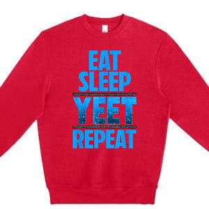 Eat Sleep Yeet Repeat Premium Crewneck Sweatshirt