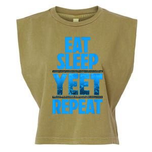 Eat Sleep Yeet Repeat Garment-Dyed Women's Muscle Tee