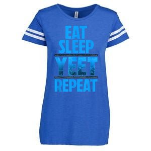 Eat Sleep Yeet Repeat Enza Ladies Jersey Football T-Shirt