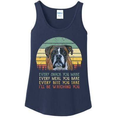 Every Snack You Make Boxer Dog Dog Mom, Dog Dad Ladies Essential Tank