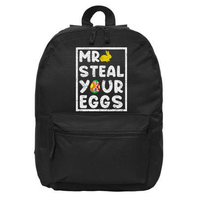 Easter Steal Your Eggs Funny Spring Humor 16 in Basic Backpack