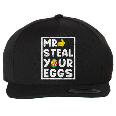 Easter Steal Your Eggs Funny Spring Humor Wool Snapback Cap