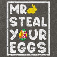 Easter Steal Your Eggs Funny Spring Humor Cotton Canvas Backpack