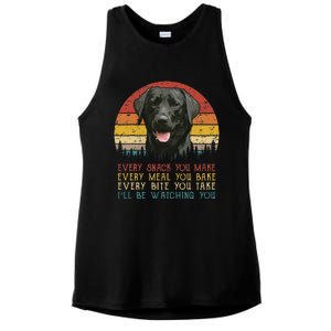 Every Snack You Make Dog Black Labrador Retriever Ladies PosiCharge Tri-Blend Wicking Tank