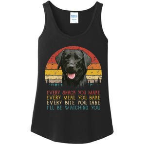 Every Snack You Make Dog Black Labrador Retriever Ladies Essential Tank