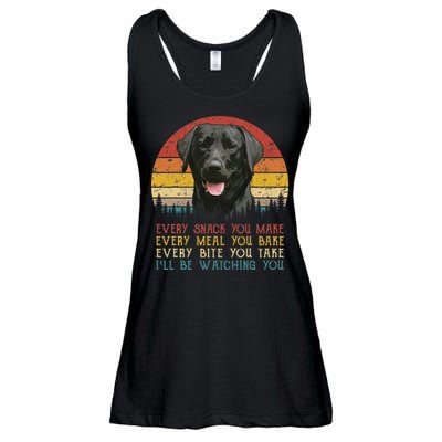 Every Snack You Make Dog Black Labrador Retriever Ladies Essential Flowy Tank