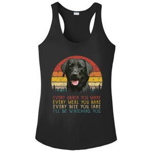 Every Snack You Make Dog Black Labrador Retriever Ladies PosiCharge Competitor Racerback Tank